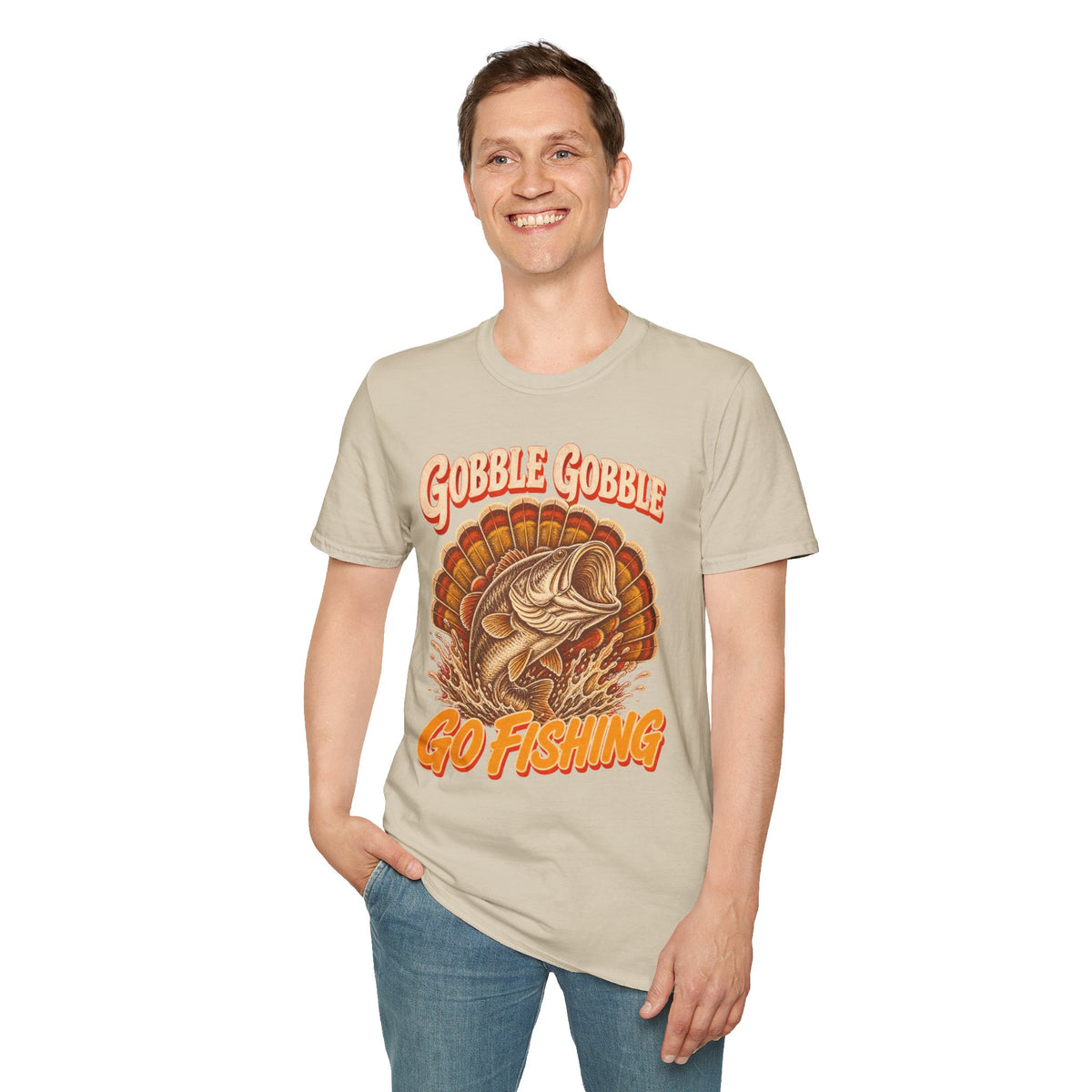 Gobble Gobble Go Fishing Turkey Hunting T-Shirt