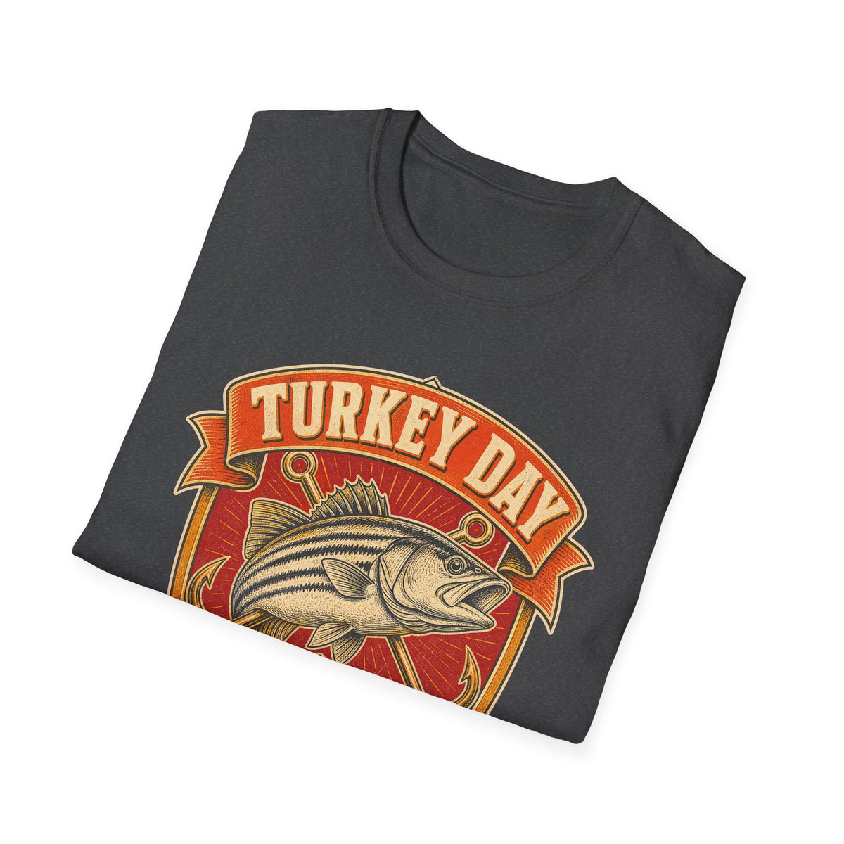 Turkey Day Fishing Crew T-Shirt – Thanksgiving Fishing Shirt