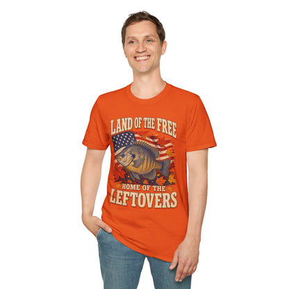 Land of the Free Home of the Leftovers Fishing T-Shirt