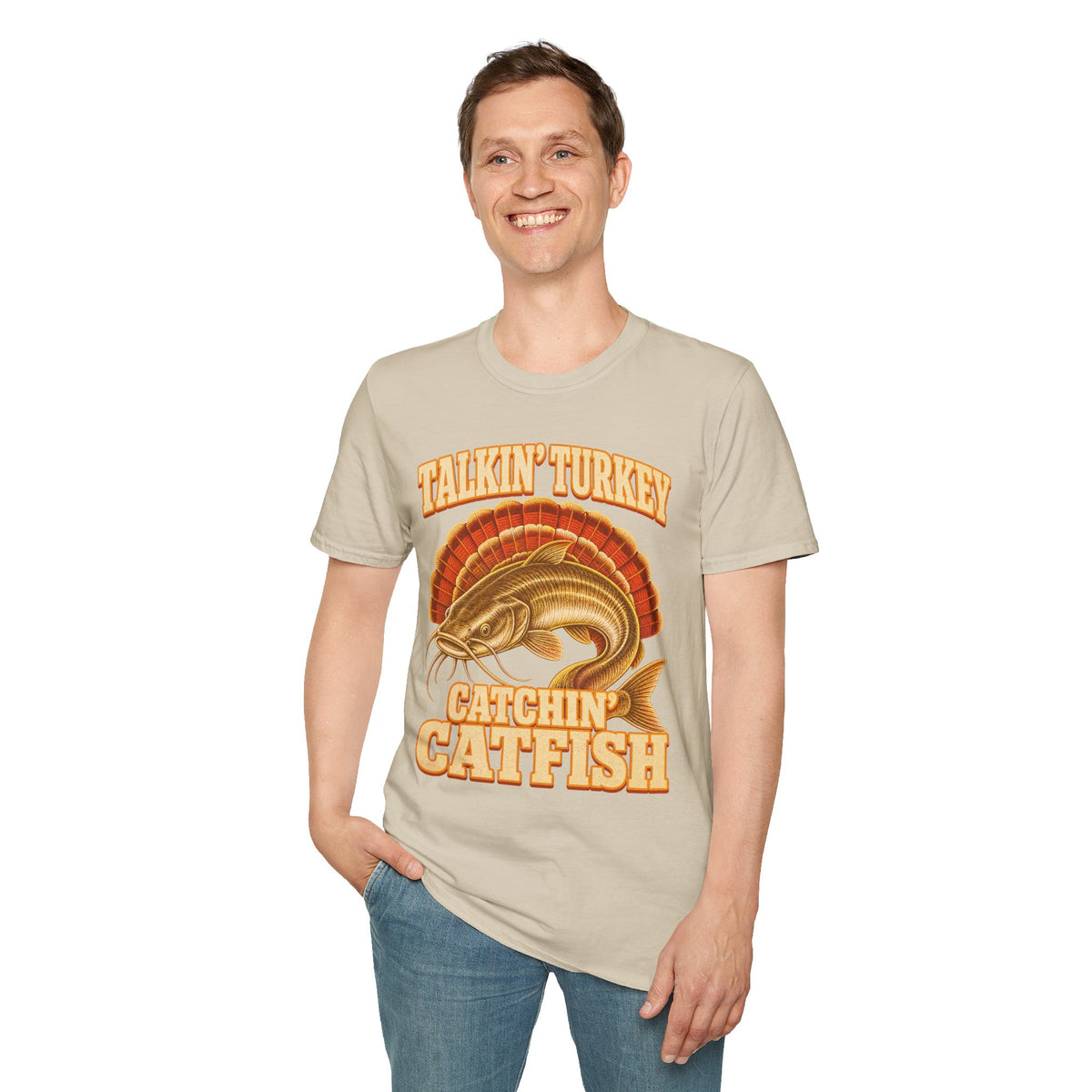 Talkin’ Turkey Catchin’ Catfish Fishing T-Shirt
