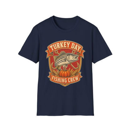 Turkey Day Fishing Crew T-Shirt – Thanksgiving Fishing Shirt
