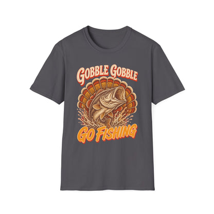 Gobble Gobble Go Fishing Turkey Hunting T-Shirt