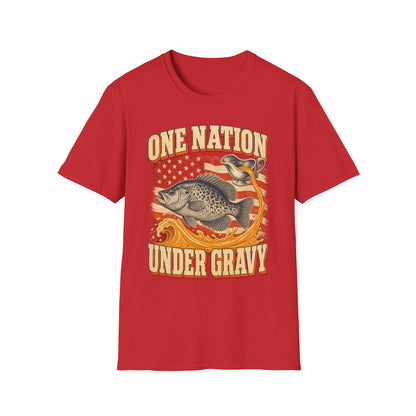 One Nation Under Gravy Funny Fish Thanksgiving T-Shirt