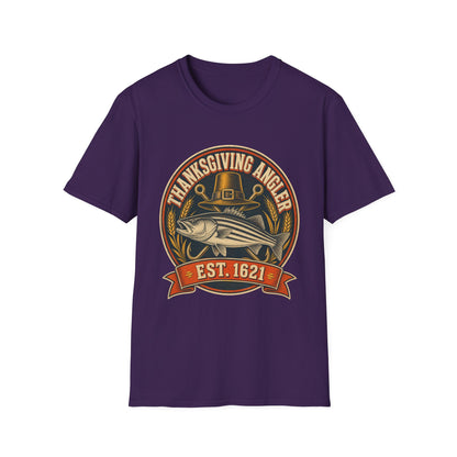 Thanksgiving Angler Est. 1621 Fishing T-Shirt