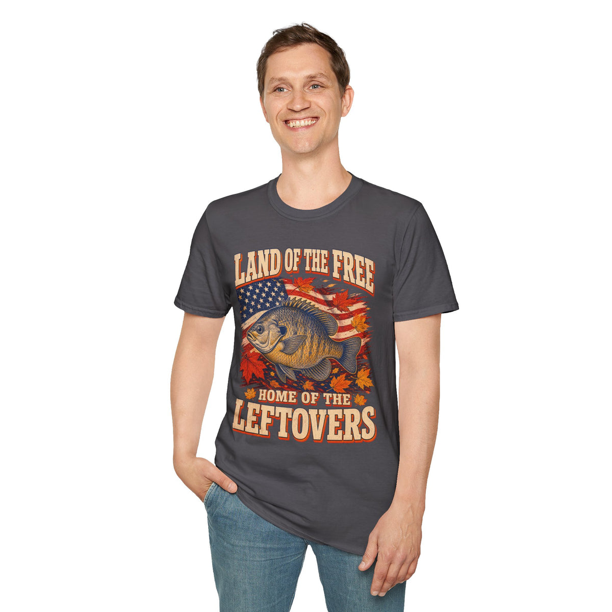 Land of the Free Home of the Leftovers Fishing T-Shirt