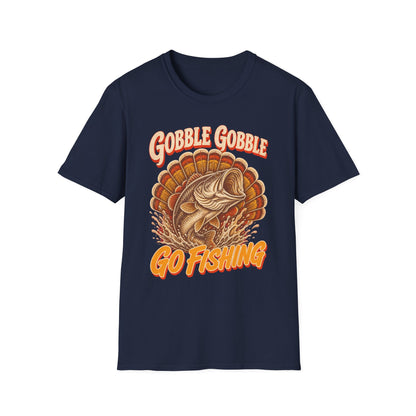 Gobble Gobble Go Fishing Turkey Hunting T-Shirt