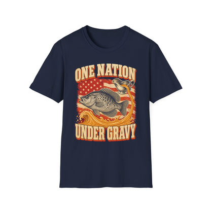 One Nation Under Gravy Funny Fish Thanksgiving T-Shirt