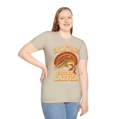 Talkin’ Turkey Catchin’ Catfish Fishing T-Shirt