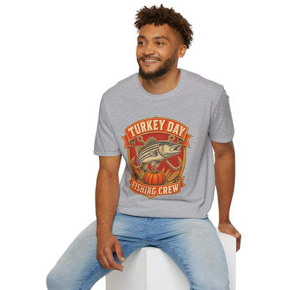 Turkey Day Fishing Crew T-Shirt – Thanksgiving Fishing Shirt