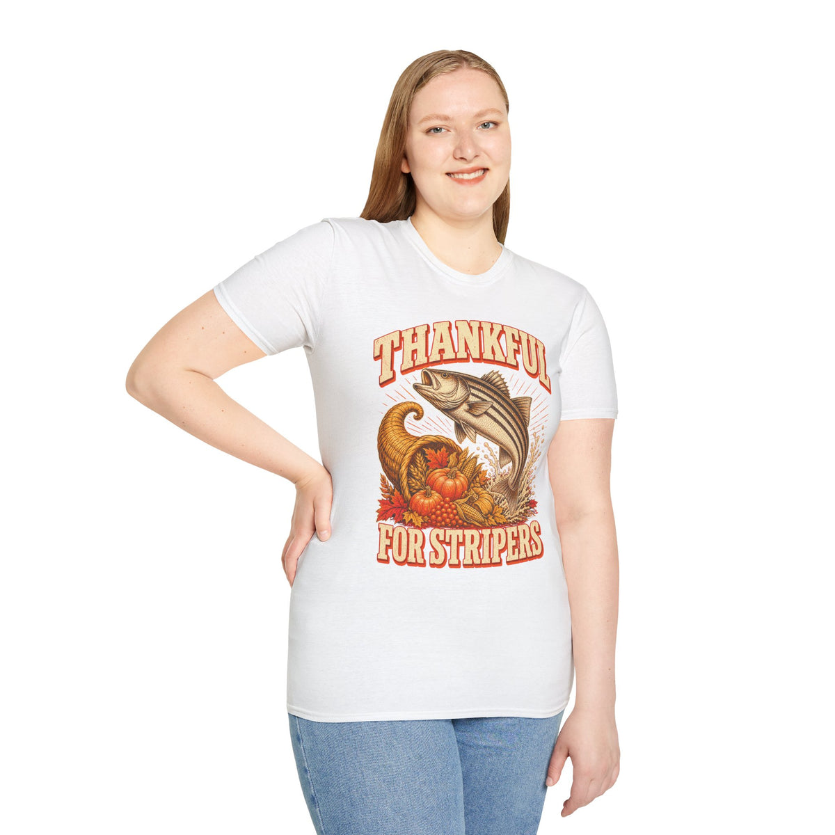 Thankful for Stripers Fishing T-Shirt