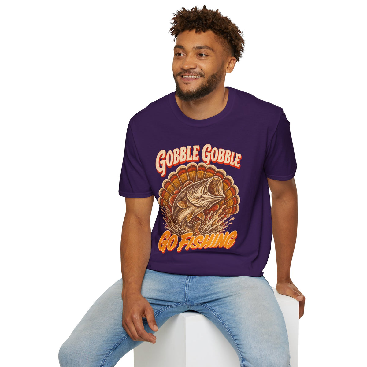 Gobble Gobble Go Fishing Turkey Hunting T-Shirt
