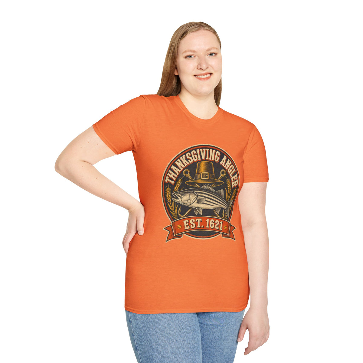 Thanksgiving Angler Est. 1621 Fishing T-Shirt