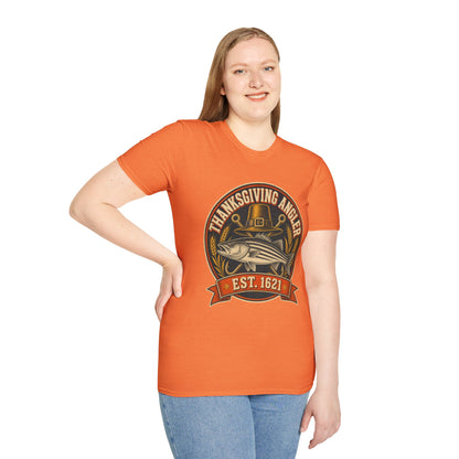 Thanksgiving Angler Est. 1621 Fishing T-Shirt
