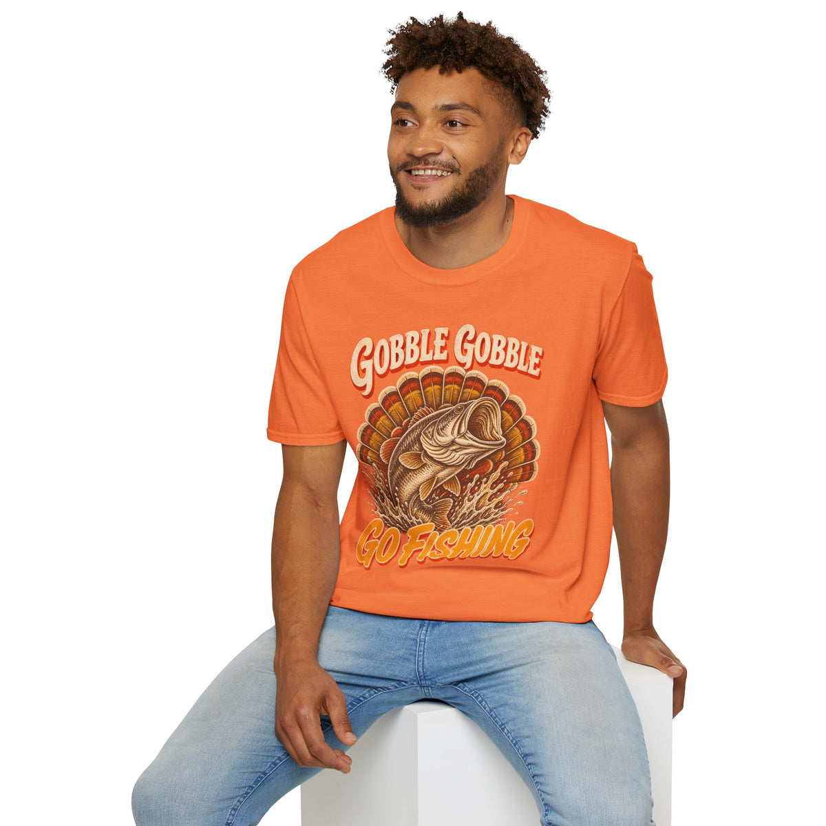 Gobble Gobble Go Fishing Turkey Hunting T-Shirt