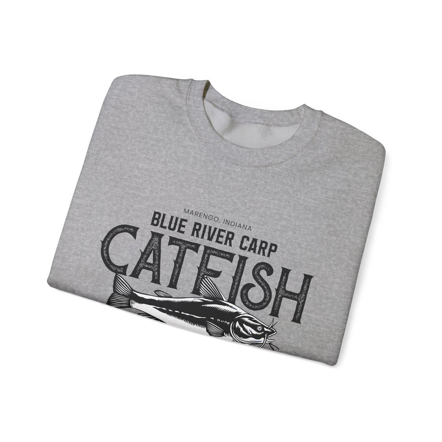 Blue River Carp - Unisex Crewneck Sweatshirt (Bk Lettering)