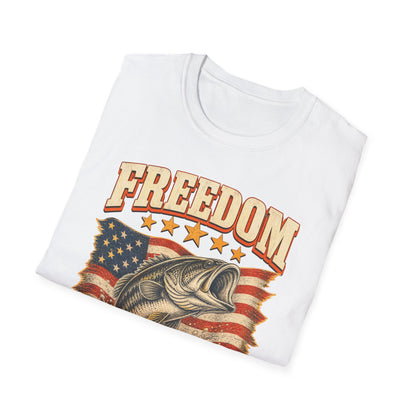 Freedom Family & Fishing American Flag T-Shirt