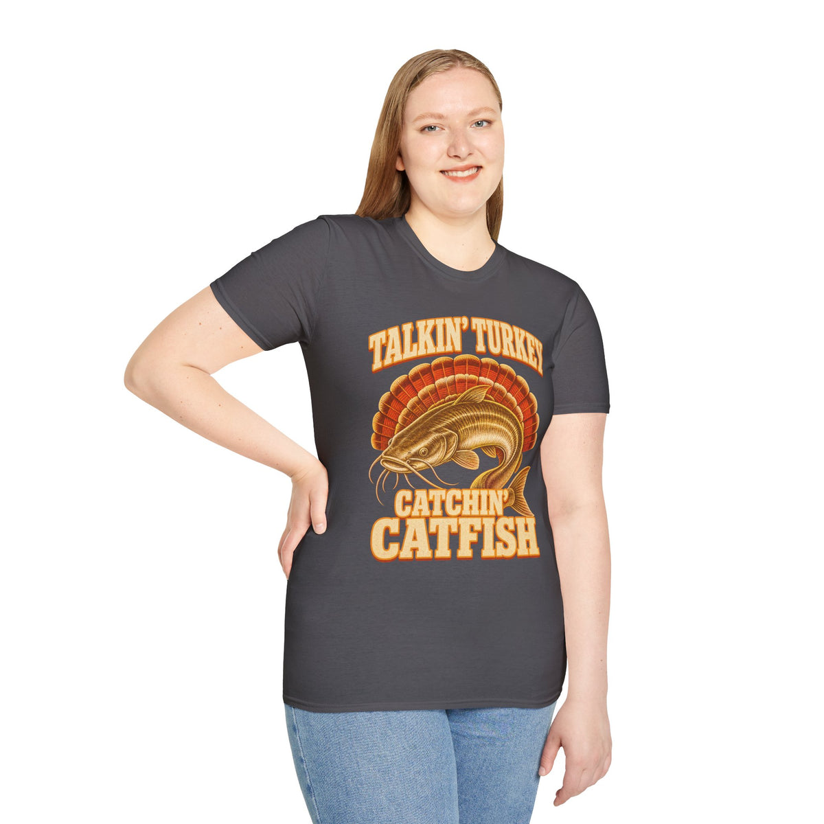 Talkin’ Turkey Catchin’ Catfish Fishing T-Shirt