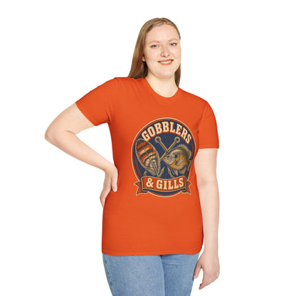 Gobblers & Gills Thanksgiving Fishing T-Shirt