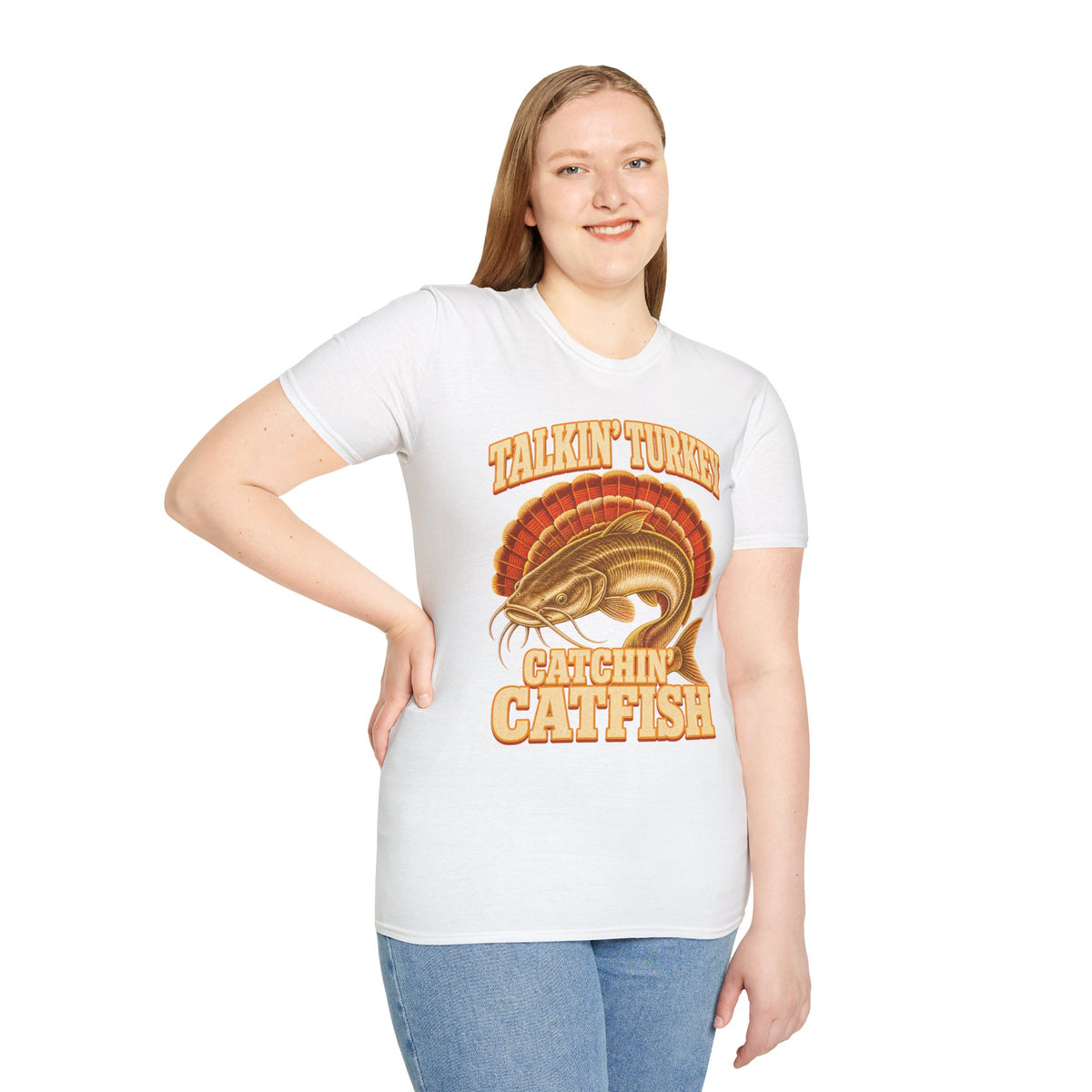 Talkin’ Turkey Catchin’ Catfish Fishing T-Shirt