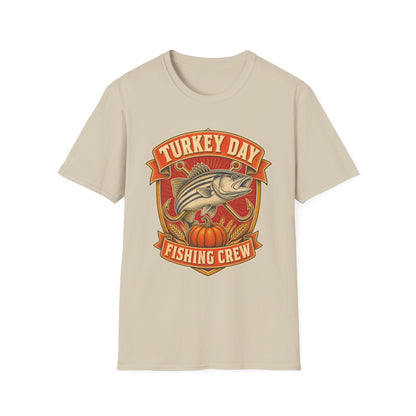 Turkey Day Fishing Crew T-Shirt – Thanksgiving Fishing Shirt