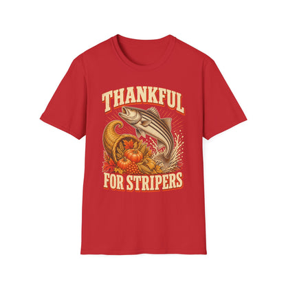 Thankful for Stripers Fishing T-Shirt