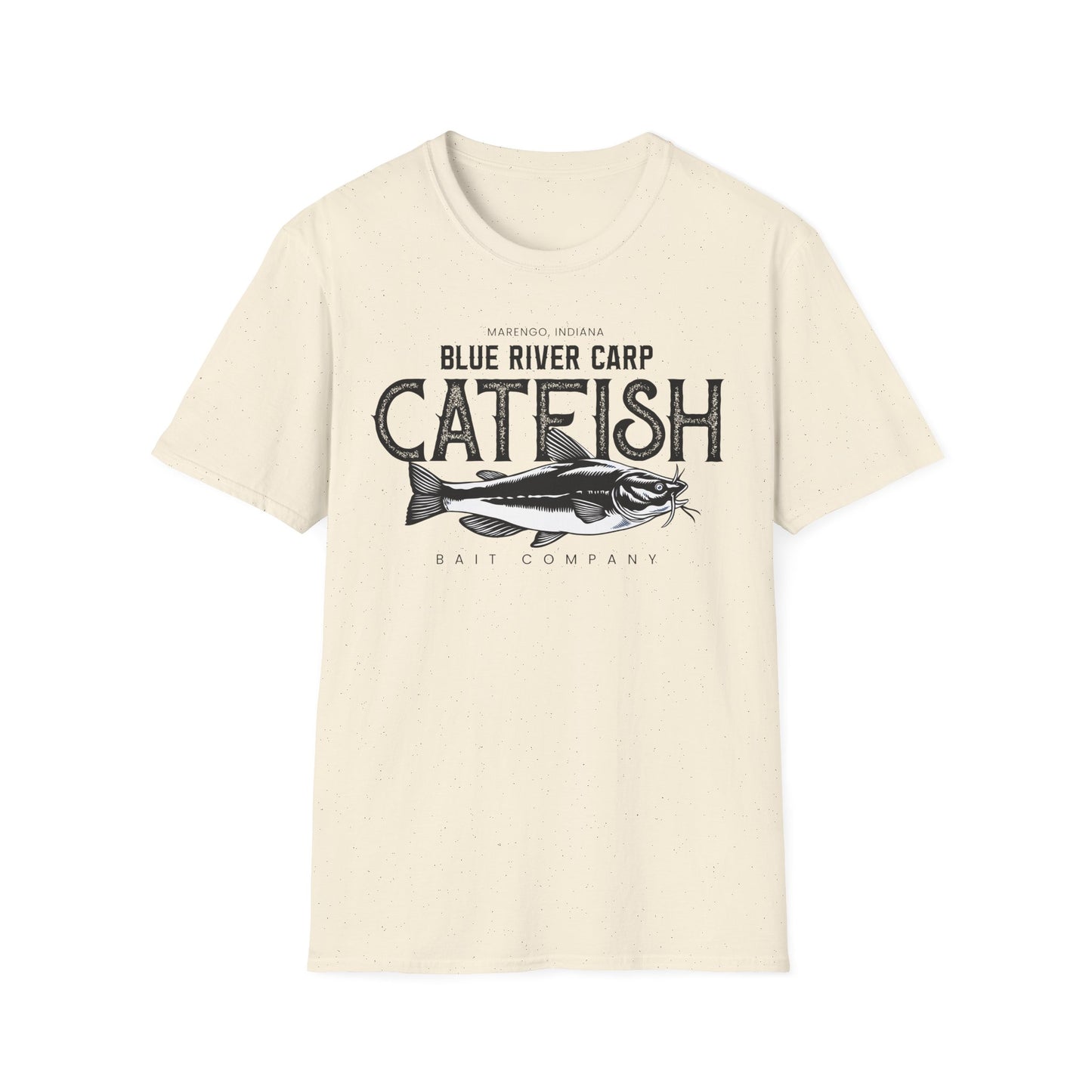 Blue River Carp - Unisex Softstyle T-Shirt (Bk Lettering)