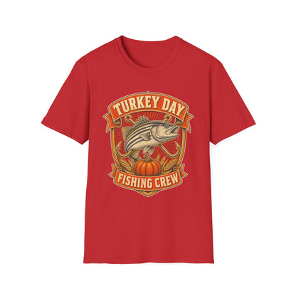 Turkey Day Fishing Crew T-Shirt – Thanksgiving Fishing Shirt