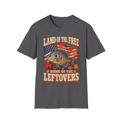 Land of the Free Home of the Leftovers Fishing T-Shirt