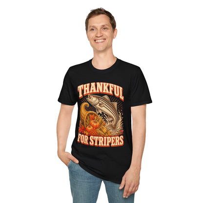 Thankful for Stripers Fishing T-Shirt