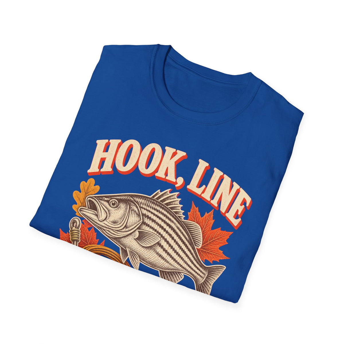Hook, Line & Thankful Fishing Thanksgiving T-Shirt