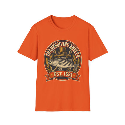 Thanksgiving Angler Est. 1621 Fishing T-Shirt