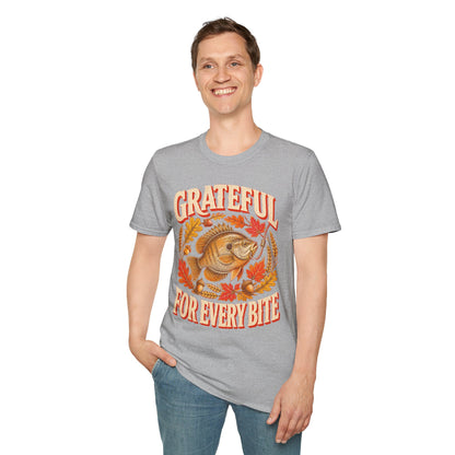 Grateful for Every Bite Fish Thanksgiving T-Shirt