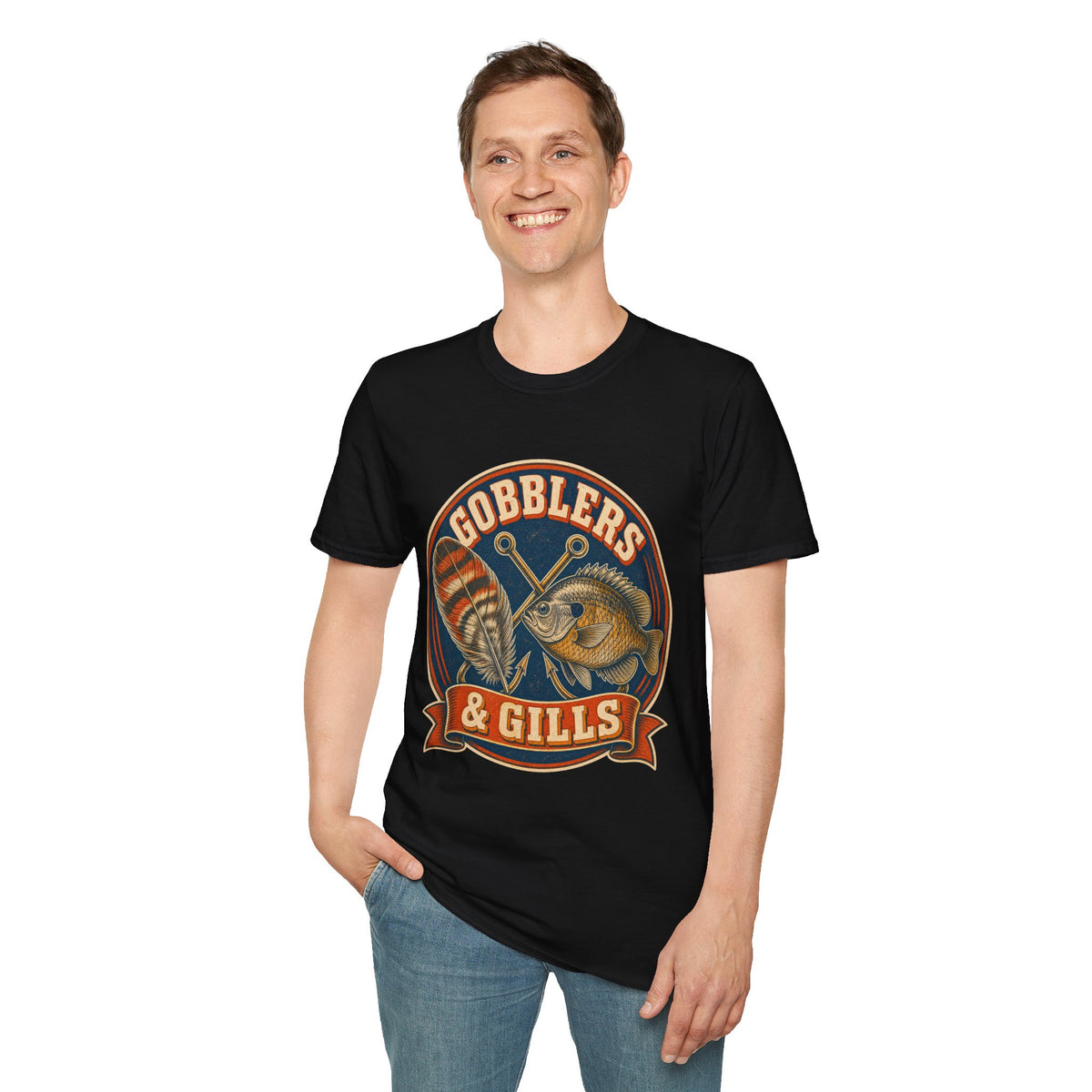 Gobblers & Gills Thanksgiving Fishing T-Shirt