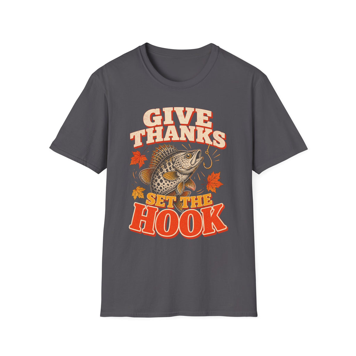 Give Thanks, Set the Hook Thanksgiving Fishing T-Shirt