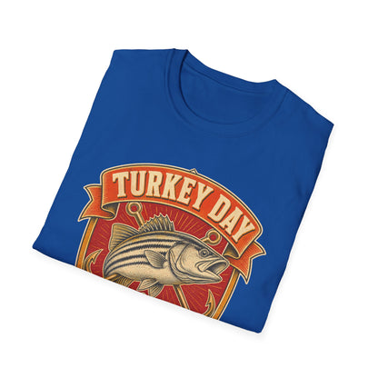Turkey Day Fishing Crew T-Shirt – Thanksgiving Fishing Shirt