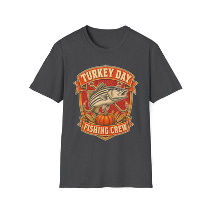 Turkey Day Fishing Crew T-Shirt – Thanksgiving Fishing Shirt