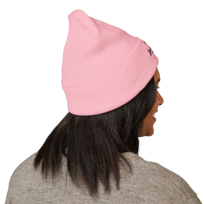 Blue River Carp Fishing Embroidered Cuffed Beanie (BK Thread)