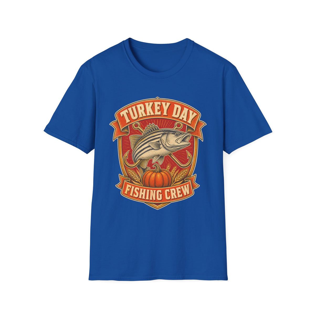 Turkey Day Fishing Crew T-Shirt – Thanksgiving Fishing Shirt