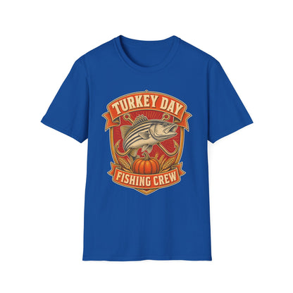 Turkey Day Fishing Crew T-Shirt – Thanksgiving Fishing Shirt