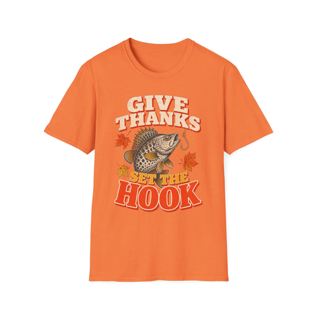 Give Thanks, Set the Hook Thanksgiving Fishing T-Shirt