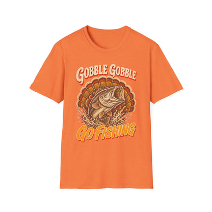 Gobble Gobble Go Fishing Turkey Hunting T-Shirt