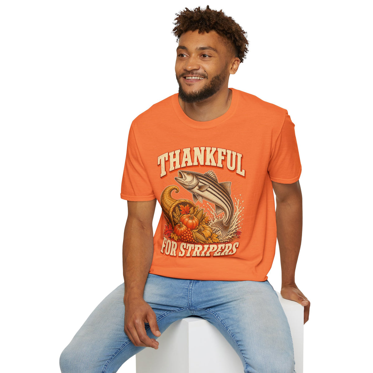 Thankful for Stripers Fishing T-Shirt
