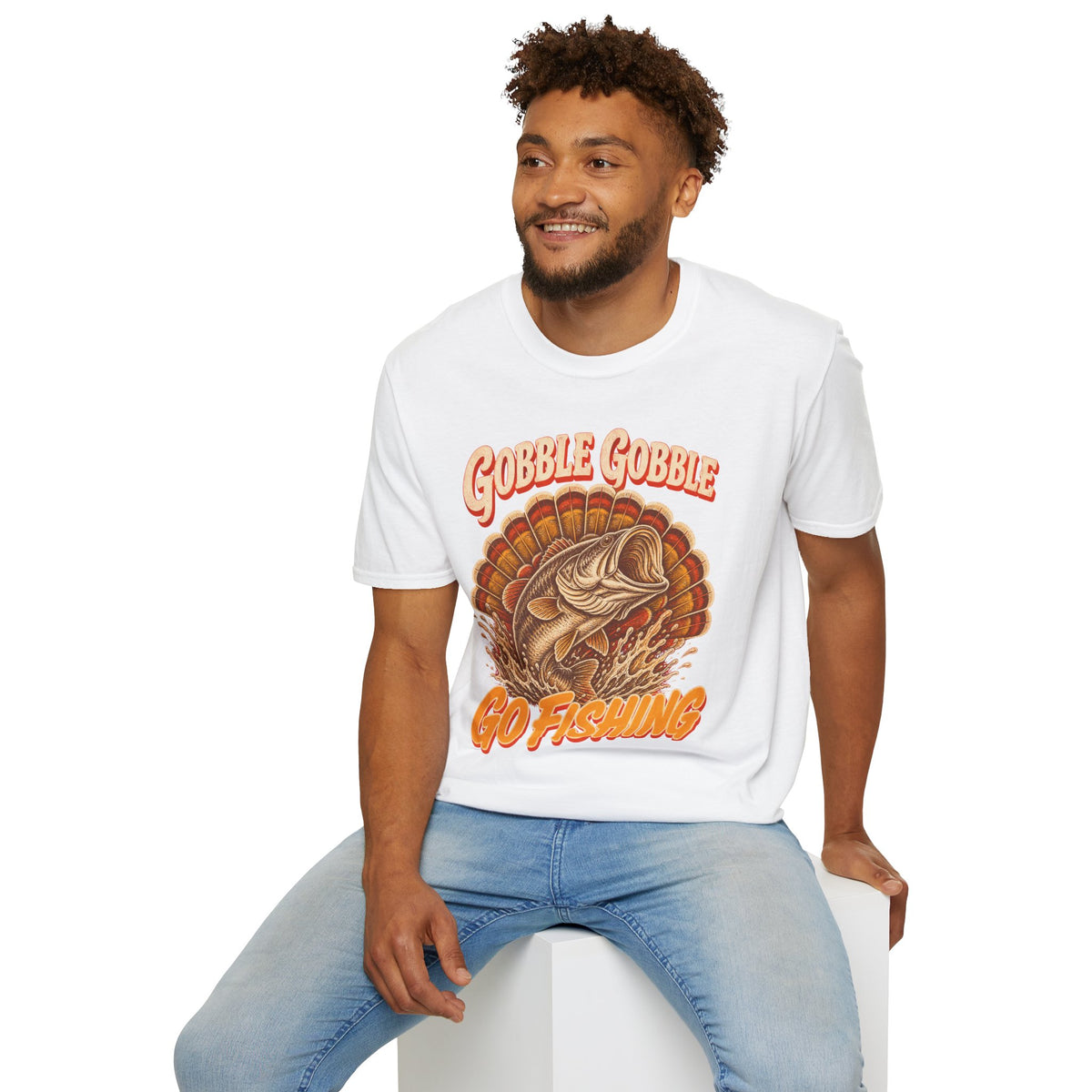 Gobble Gobble Go Fishing Turkey Hunting T-Shirt