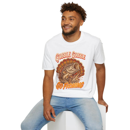 Gobble Gobble Go Fishing Turkey Hunting T-Shirt