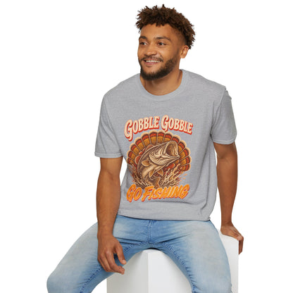 Gobble Gobble Go Fishing Turkey Hunting T-Shirt