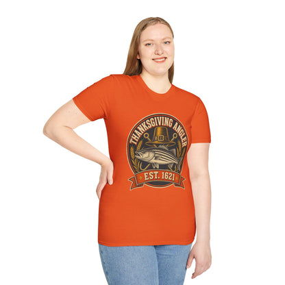 Thanksgiving Angler Est. 1621 Fishing T-Shirt