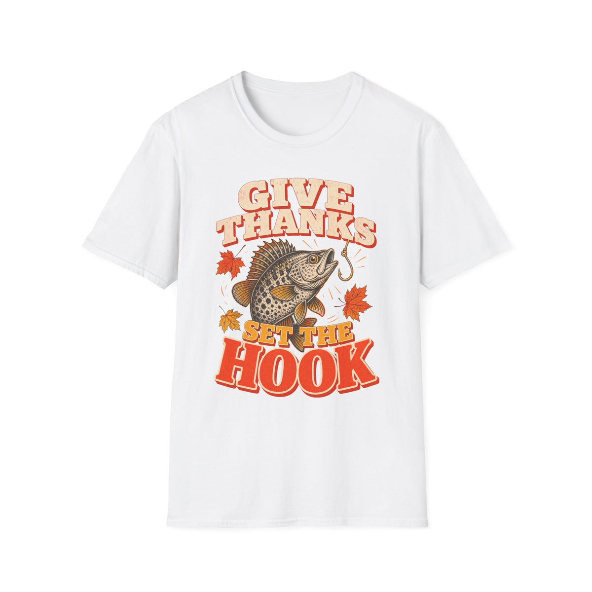 Give Thanks, Set the Hook Thanksgiving Fishing T-Shirt