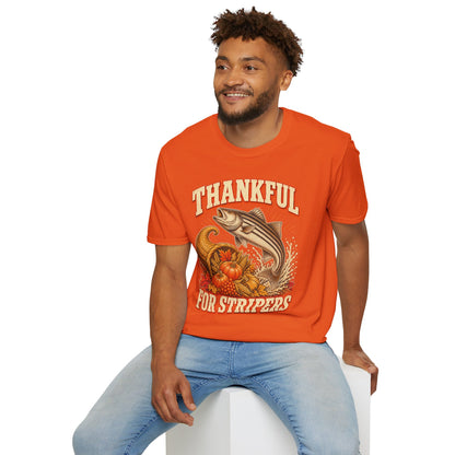 Thankful for Stripers Fishing T-Shirt