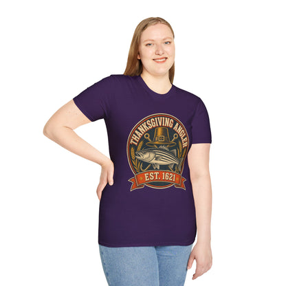 Thanksgiving Angler Est. 1621 Fishing T-Shirt