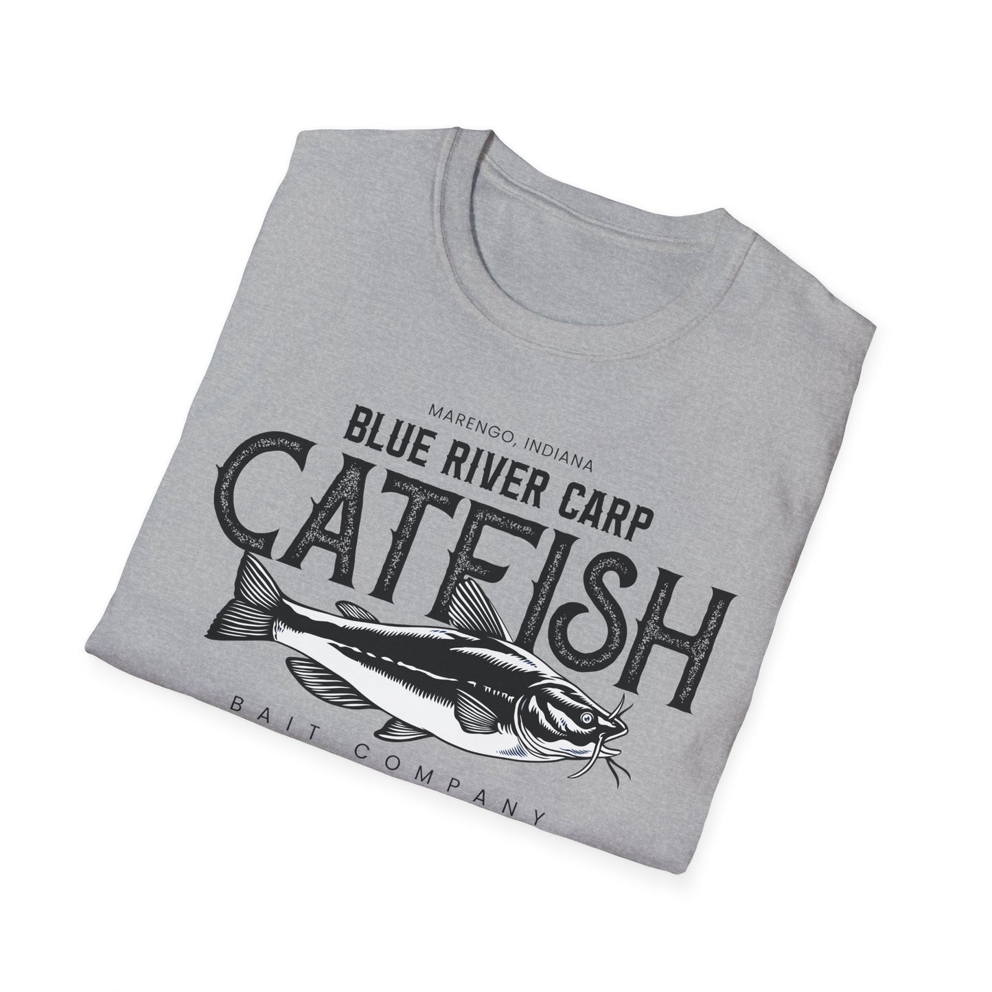Blue River Carp - Unisex Softstyle T-Shirt (Bk Lettering)